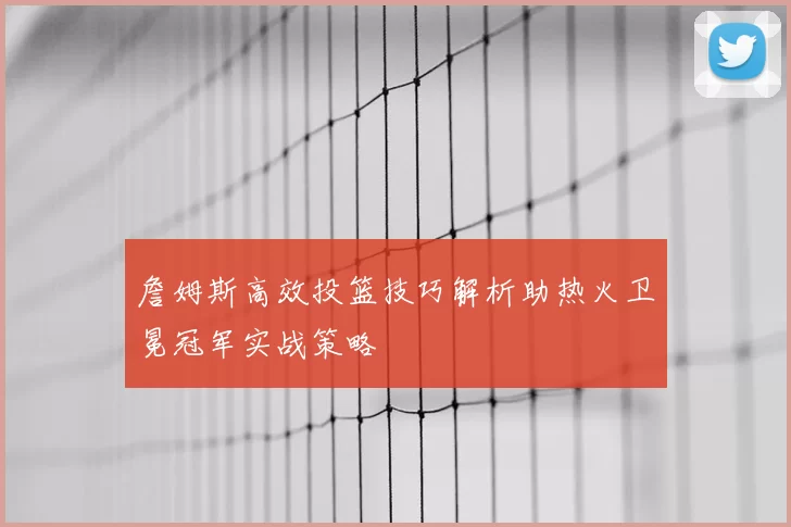 詹姆斯高效投篮技巧解析助热火卫冕冠军实战策略