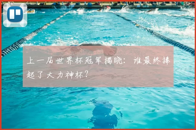 上一届世界杯冠军揭晓:谁最终捧起了大力神杯?
